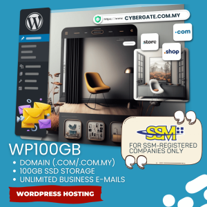 1-Year | WP100GB Plan - WordPress Hosting + Domain + Business Email